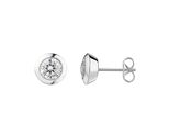Paar Creolen Celesta, Weiß, Ohrringe, Damen, One-Size, Silber 925 (Sterlingsilber)