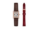 Quarzuhr Emporio Armani, Braun, Rosegoldfarben, Armbanduhren, Damen, Quarzuhr, Armbanduhr, Damenuhr, Lederarmband, Ideal Auch Als Geschenk, Analog
