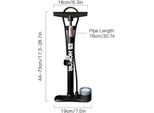 Pompa Da Pavimento Per Bicicletta 160PSI Pompa D'aria Per Bicicletta Con Manometro Valvole Presta E Schrader Gonfiatore Di Tubi Per Pneumatici Con Ago A Sfera Multifunzione Pompa Per Pneumatici Per Bicicletta Gonfiatore D'aria Per Ciclo