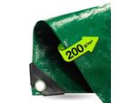 Telone 6X8 M E Telone Protettivo Verde - Telone Da Giardino E Telone Multiuso Impermeabile - 150 G/M² Verde, Telone Con Occhielli Per Base Tenda - Telone In Tessuto