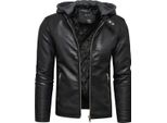 Recea Giacca Di Pelle Da Uomo Mihal Nero Xl