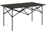 Outsunny Tavolo Da Campeggio Tavolo Pieghevole Con Piano Arrotolabile X-Frame Tavolo Da Giardino In Alluminio Campeggio 95 X 55Cm Nero