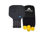 Mobiclinic Pickleball Set 4 Racchette In Fibra Di Vetro, 4 Palline, Borsa Di Trasporto Anima In Polipropilene Mobiall Grip Impugnatura Antiscivolo