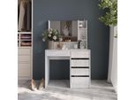Vicco Tavolo Da Toeletta Sherry, 89.8 Cm 3 Parti, Bianco/Bianco Lucido