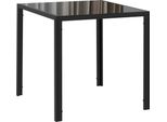 Homcom Tavolo Da Pranzo 75 X 75 Cm, Tavolo Da Cucina Quadrato Per 4 Persone, Tavolo Da Pranzo In Vetro Temperato Con Gambe In Metallo, Tavolo Moderno Per Cucina, Sala Da Pranzo E Soggiorno, Nero