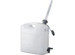 Tanica D'acqua Combinata Hpde - 20 Litri - Robusta Plastica Hdpe - Con Bocchettone Di Riempimento E Beccuccio