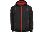 Urban Classics - Contrast Windbreaker Schwarz / Rot - S
