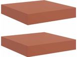 Syfax™ Scaffale Da Parete 2 Pcs Rosso 23 X 23,5 X 4 Cm