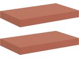 Syfax™ Scaffale Da Parete 2 Pcs Rosso 40 X 23,5 X 4 Cm