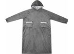 Vidaxl Felpa Con Cappuccio Grigio Scuro Xl In Pile E Flanella