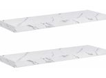 Syfax™ Scaffale Da Parete 2 Pcs Marmo Bianco 90 X 23,5 X 4 Cm