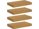 Syfax™ Scaffale Da Parete 4 Pcs Beige 40 X 23,5 X 4 Cm