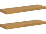 Syfax™ Scaffale Da Parete 2 Pcs Beige 80 X 23,5 X 4 Cm