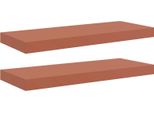 Syfax™ Scaffale Da Parete 2 Pcs Rosso 60 X 23 X 4 Cm Legno Multistrato