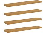 Syfax™ Scaffale Da Parete 4 Pcs Beige 120 X 23,5 X 4 Cm