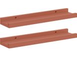 Syfax™ Scaffale Da Parete 2 Pcs Rosso 40 X 9 X 3 Cm Legno Multistrato