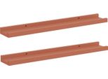 Syfax™ Scaffale Da Parete 2 Pcs Rosso 60 X 9 X 3 Cm Legno Multistrato