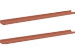 Syfax™ Scaffale Da Parete 2 Pcs Rosso 100 X 9 X 3 Cm Legno Multistrato