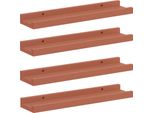 Syfax™ Scaffale Da Parete 4 Pcs Rosso 40 X 9 X 3 Cm Legno Multistrato