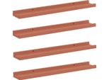 Syfax™ Scaffale Da Parete 4 Pcs Rosso 60 X 9 X 3 Cm Legno Multistrato