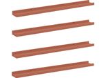 Syfax™ Scaffale Da Parete 4 Pcs Rosso 80 X 9 X 3 Cm Legno Multistrato
