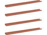 Syfax™ Scaffale Da Parete 4 Pcs Rosso 100 X 9 X 3 Cm Legno Multistrato