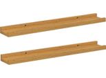 Syfax™ Scaffale Da Parete 2 Pcs Beige 60 X 9 X 3 Cm Legno Multistrato