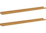 Syfax™ Scaffale Da Parete 2 Pcs Beige 100 X 9 X 3 Cm Legno Multistrato
