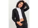Felpa Con Cappuccio Merch Zip Da Donna, In Morbido Misto Cotone - Colore: Nero - Taglia: M