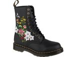 Dr Martens 1490 Floral DM27453001, Stivali Bovver, Donna, Nero