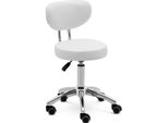 Sgabello Rotante Physa Con Schienale - 46 - 60 Cm - 150 Kg - Bianco