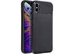 Custodia / Cover Per Apple Iphone X / Xs Nero - Forcell Carbon