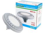 9W Led ES111 850Lm Lampada 120° Riflettore Faretto Luce Smd Spot GU10 Lampadina 4000K Bianco Neutro In Grigio