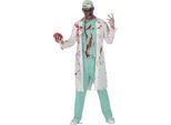 Costume Di Halloween Da Medico Zombie Con Macchie Di Sangue, Vestito Da Medico Spaventoso, Taglia: 52 - 54 (L) Colore: Blu