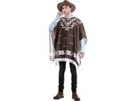 Hombre Wild West Costume Per Uomo Costume In Maschera Marrone - M / L