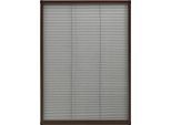 Vidaxl Zanzariera Plissettata Per Finestre In Alluminio Marrone 80X120 Cm