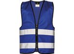 Korntex Kwrx | Gilet Di Sicurezza Per Bambini Con Cerniera EN1150 - Colore: Blu Reale - Taglia: Xs (3-6 Anni)