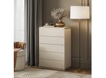Vicco Cassettiera Per Camera Da Letto Linette, 76 X 109.1 Cm Con 5 Cassetti, Cachemire/Oro