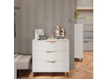 Vicco Cassettiera Per Camera Da Letto Marelle, 80 X 81.2 Cm Con 3 Cassetti, Bianco/Artisan/Artigiano