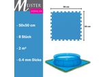 Meisterhome® Tappetino Per Piscina Tappetino Sottotappeto Tappetino Di Protezione Per Piscina E Piscina Per Bambini - 8 Pezzi à 50X50Cm (2M²)