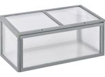 Outsunny Serra A Telaio Freddo Con Copertura In Legno Grigio