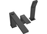 Miscelatore Da Bagno Di Design Per Montaggio A Parete Senza Set Doccia Nero