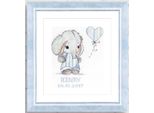 Luca-S Set Per Punto Croce Con Cornice "Baby Boy I"", Schema Contato, 27X29,5 Cm"