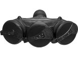 Presa Plastrol A 3 Prese Con Capocorda Ermetico; 3X2P+Z; IP44; Extreme; Schuko; Spellata; Nero
