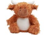 Mumbles MM565 | Mucca Highland In Peluche Zippie Highland Cow - Colore: Marrone - Taglia: Unica