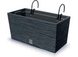 Prosperplast Vaso Da Fiori Furu Case W Antracite 39,5 Cm