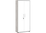 Dmora Armadio Multiuso 2 Ante Dabildgaar 188X33.6H Cm Grigio, 2 Ante 5 Vani