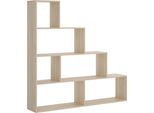 Dmora Libreria Apofi 29X145X145H Cm Marrone, 6 Ripiani Portata Ripiani 4