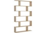 Dmora Libreria As 25X80X190H Cm Marrone, 5 Ripiani Portata Ripiani 4