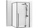 Cabine Doccia Rea Fargo Black 80X100 U + Piatto Doccia Savoy Black